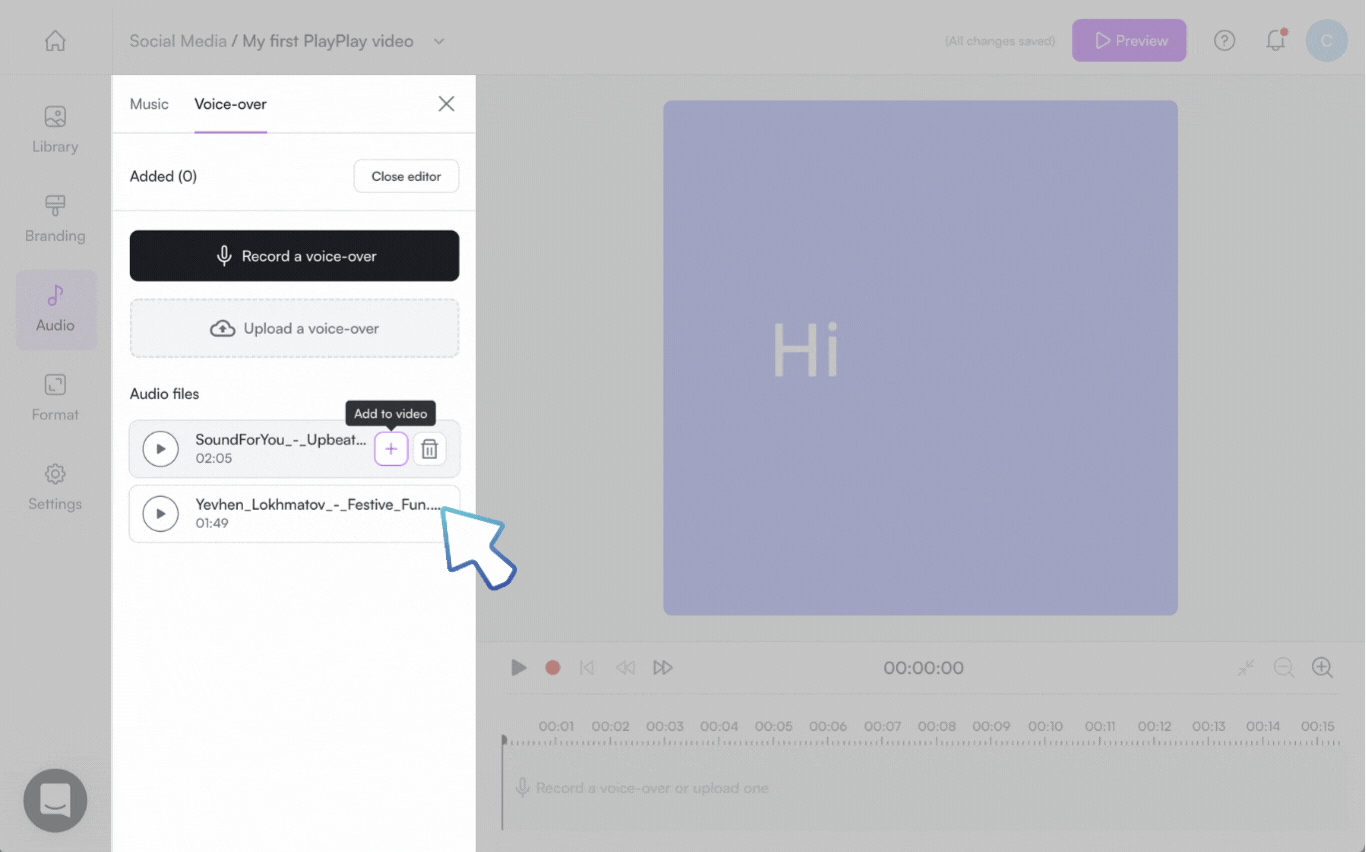 CREA_AUD_VOV_Upload add voice over in video-03-EN.gif