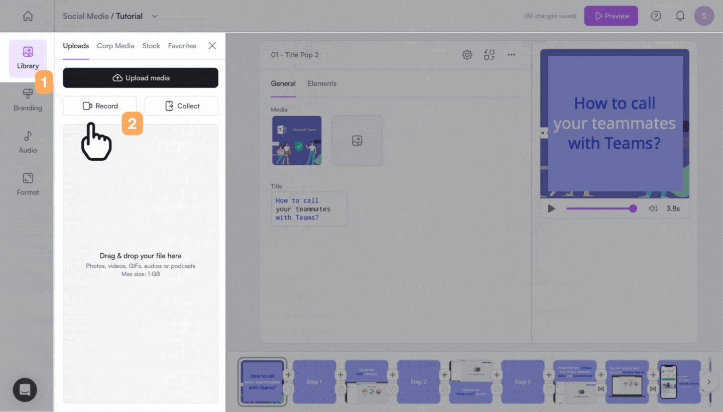 🇫🇷 Studio page - Settings (advanced settings, speed, branding, audio settings) (66).gif