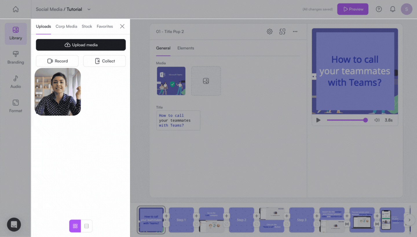 🇫🇷 Studio page - Settings (advanced settings, speed, branding, audio settings) (5).gif