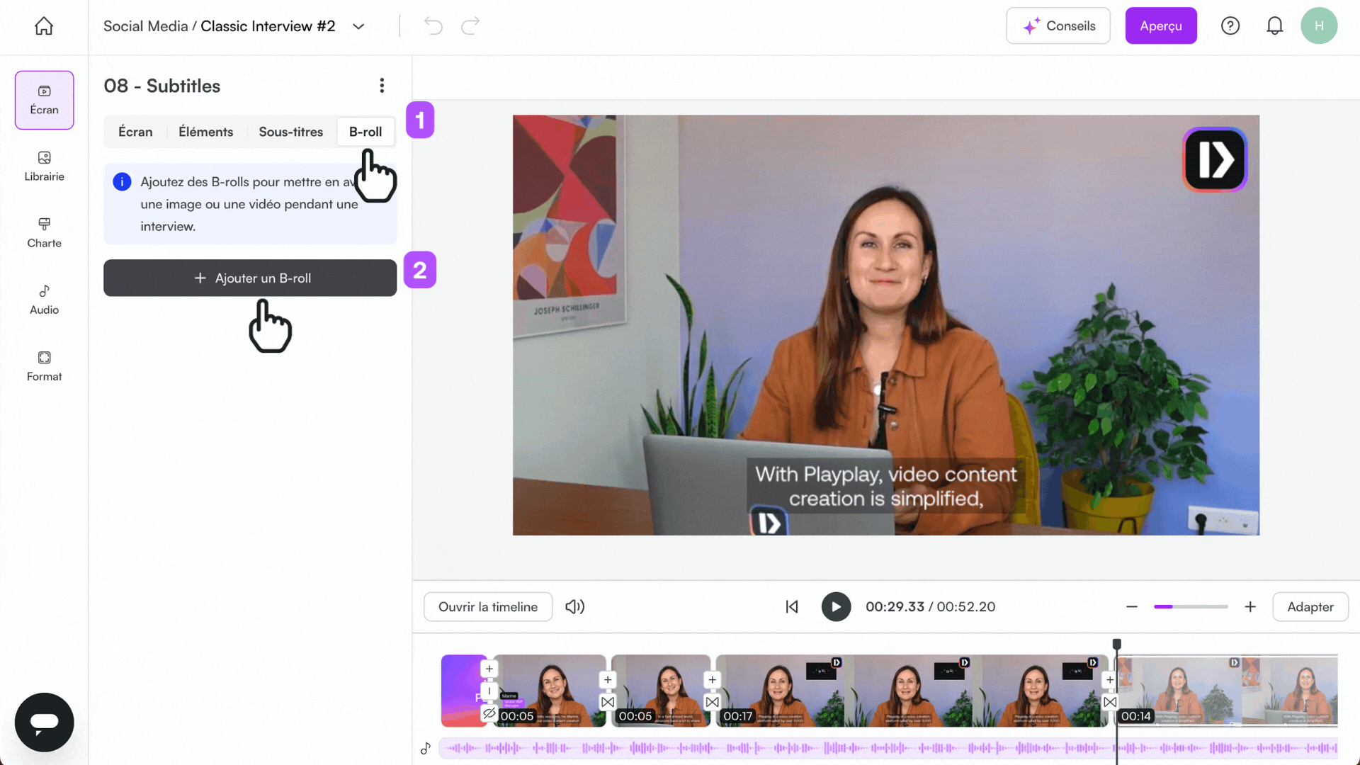 🇫🇷 How do I add a B-roll to my interview.gif