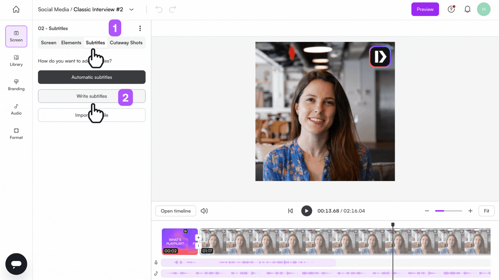🇫🇷🇬🇧 How do I add subtitles to my interview (1).gif