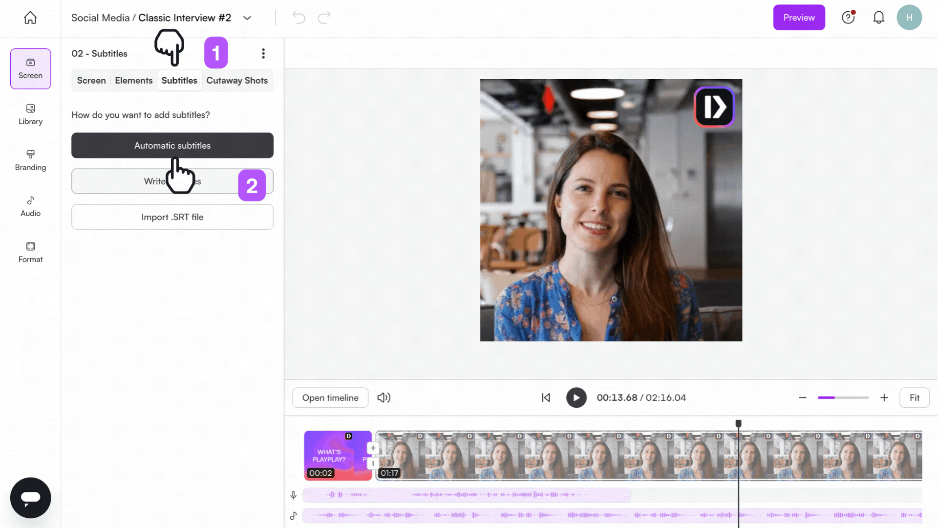 🇫🇷🇬🇧 How do I add automatic subtitles to my interview (1).gif