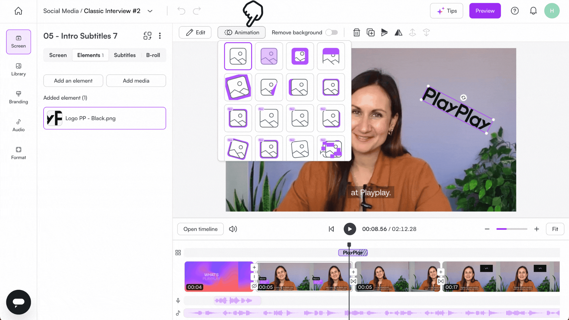 🇬🇧 How do I add a media (image, video or GIF) as a dynamic element .gif